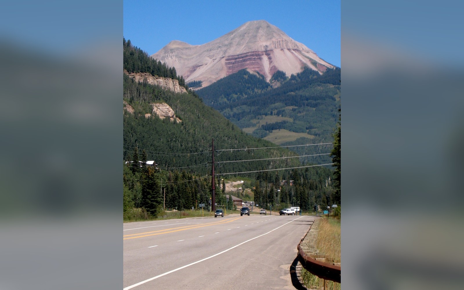 Engineer Mountain, 12,968 feet, from US 550 north of Durango.