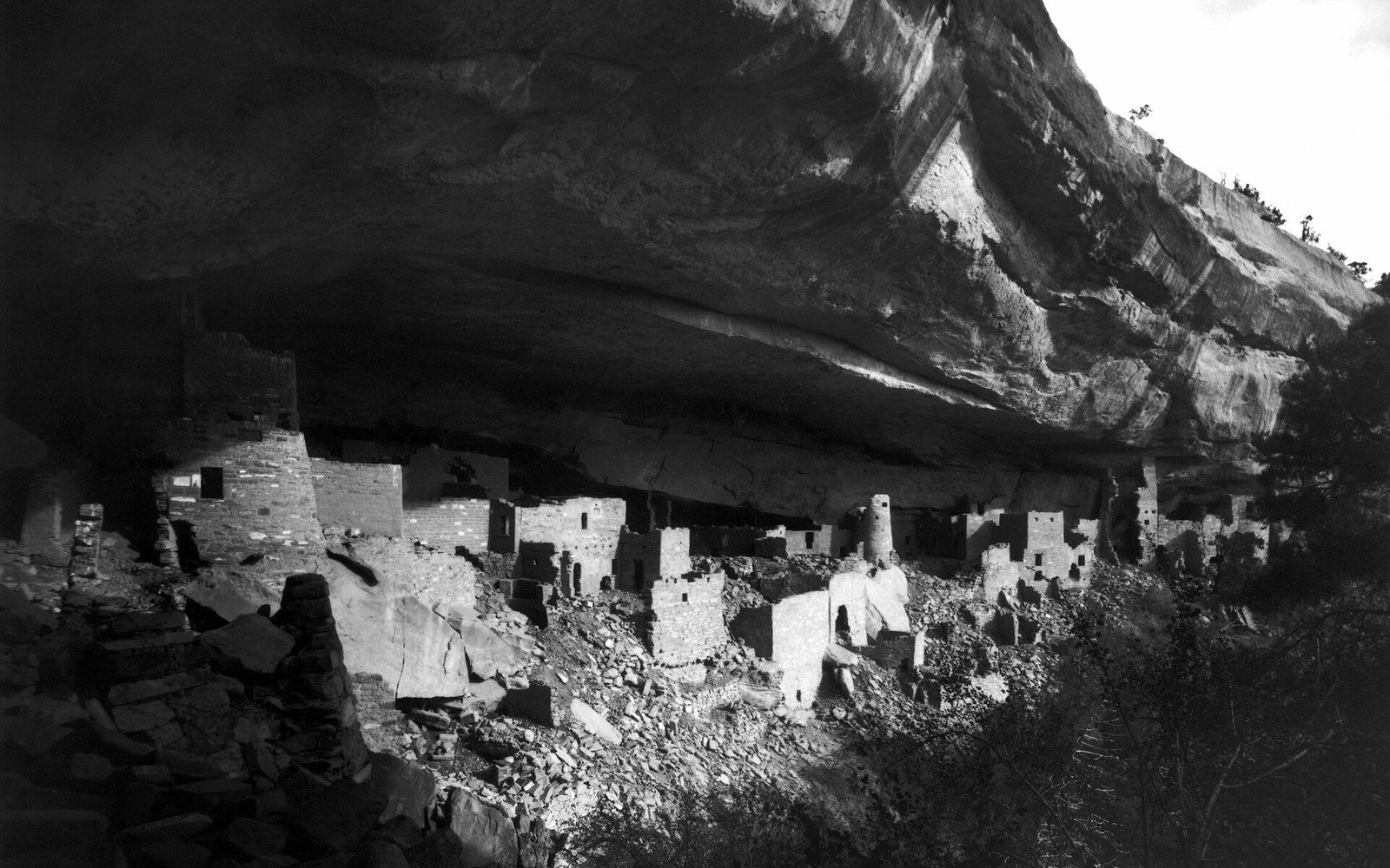 Cliff Palace photographed in 1891, the year Nordenskiöld excavated there and crated 614 objects for Europe.