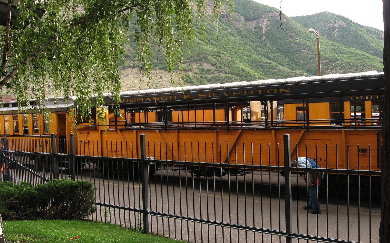 Durango & Silverton coaches in the yard. The branch changed hands in 1981 and the name went with it.